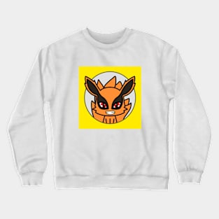 Kurama Naruto Chibi Anime Art (Yellow Background) Crewneck Sweatshirt